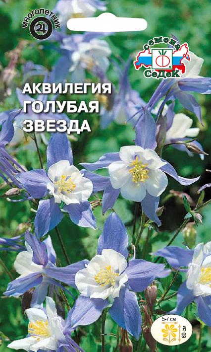 Семена цветов - Аквилегия Голубая Звезда 0,1 г - 2 пакета